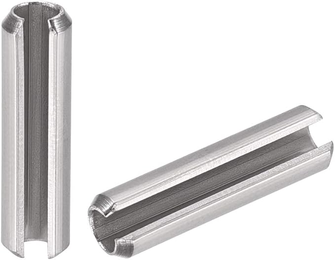 uxcell Slotted Spring Pin - M4 x 16mm 304 Stainless Steel Split Spring Roll Dowel Pins Plain Finish 20Pcs