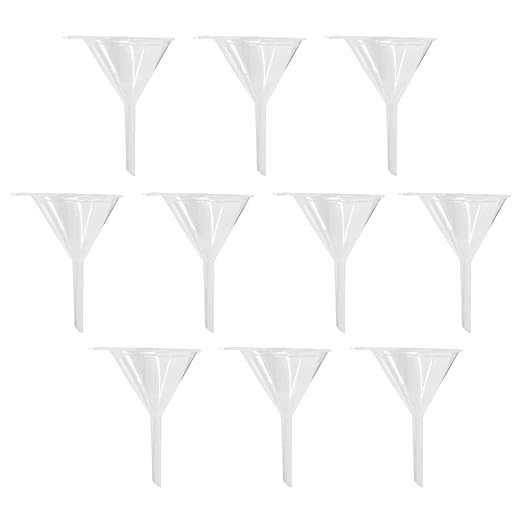 EISCO 10PK Filter Funnels, 2.6" - Polyethylene Plastic - Resistant to Acids & Alkalis - Great for Laboratory, Classroom or Home Use by EiscoLabs