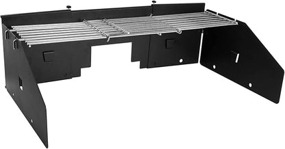 Universal Wind Screen/Guard and Griddle Warming Rack Set Fit for Griddle from 22" to 28" Without Hood, Griddle Accessories for Blackstone 22", 28" Griddle and Other Griddle with Rear Grease