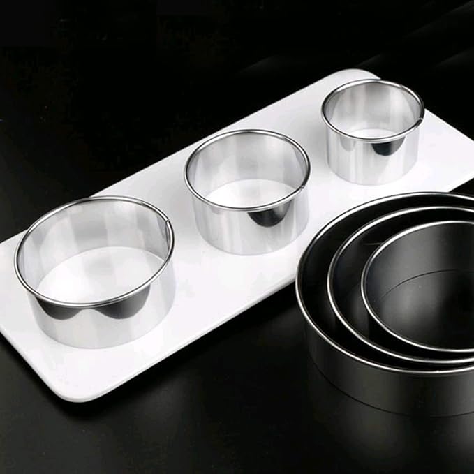 Cookie Cutters - Biscuit Cutters/Stainless Steel Dumpling Cutters/Cake Pastry Cutters/Cake Cookie Scone Cutters Molds stamps for Cooking Baking (3Pcs, Round Edge) - Image 6