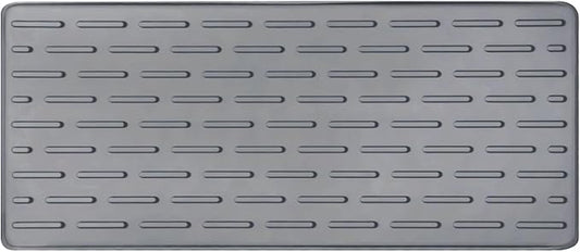 Silicone Coffee Mat, 16"X7" Heat-Resistant,Eco-friendly,Hygienic Drying Pad,Leak-Proof and Non-Slip,Removable Silicone Mat with Concave and Convex Design,（Gray 16X7） by LKYLIVE
