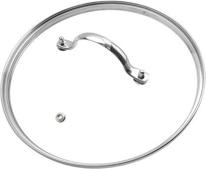 Antrader Tempered Glass Lid,9.5Inch Cookware Glass Replacement Lid For Any Skillet/Frying Pan/Pot (Interior Diameter: 9.39inch, Exterior Diameter: 9.92inch)