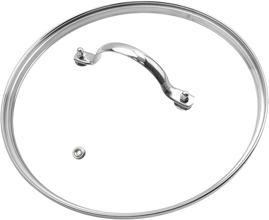 Antrader Tempered Glass Lid,9.5Inch Cookware Glass Replacement Lid For Any Skillet/Frying Pan/Pot (Interior Diameter: 9.39inch, Exterior Diameter: 9.92inch)