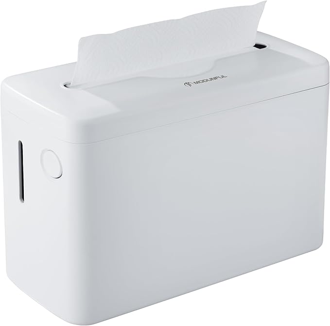 C-fold Paper Towel Dispenser XXLarge - Heavy Duty丨Wide-Design Countertop Folded Paper Towel Dispenser with Lid丨300-Sheet Large Capacity for Hand Towel, White by modunfulbathroom