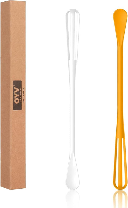 OYV multifunctional mini whisk,mini spoon,small whisks for cooking,tiny whisk 2 pieces,mini small wisk,for Blending,Whisking,Beating Ingredients, Mixing Sauces by OYV