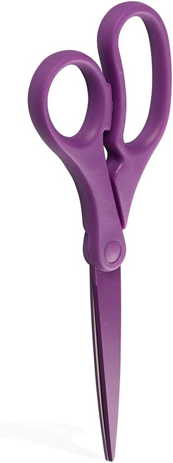 JAM PAPER Multi-Purpose Precision Scissors - 8 Inch - Purple - Ergonomic Handle & Stainless Steel Blades - Sold Individually - Image 2