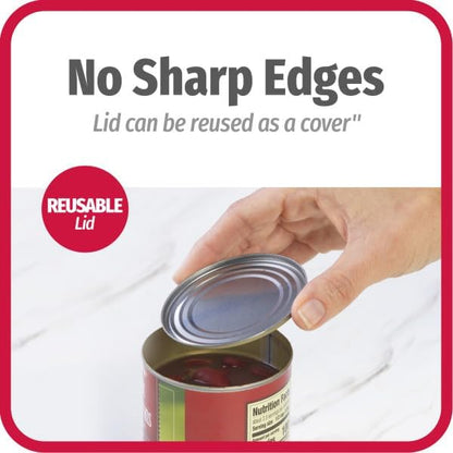 Good Cook Can Opener, Safe Cut Manual Can Opener, no Sharp Can Edges, Black - Image 3