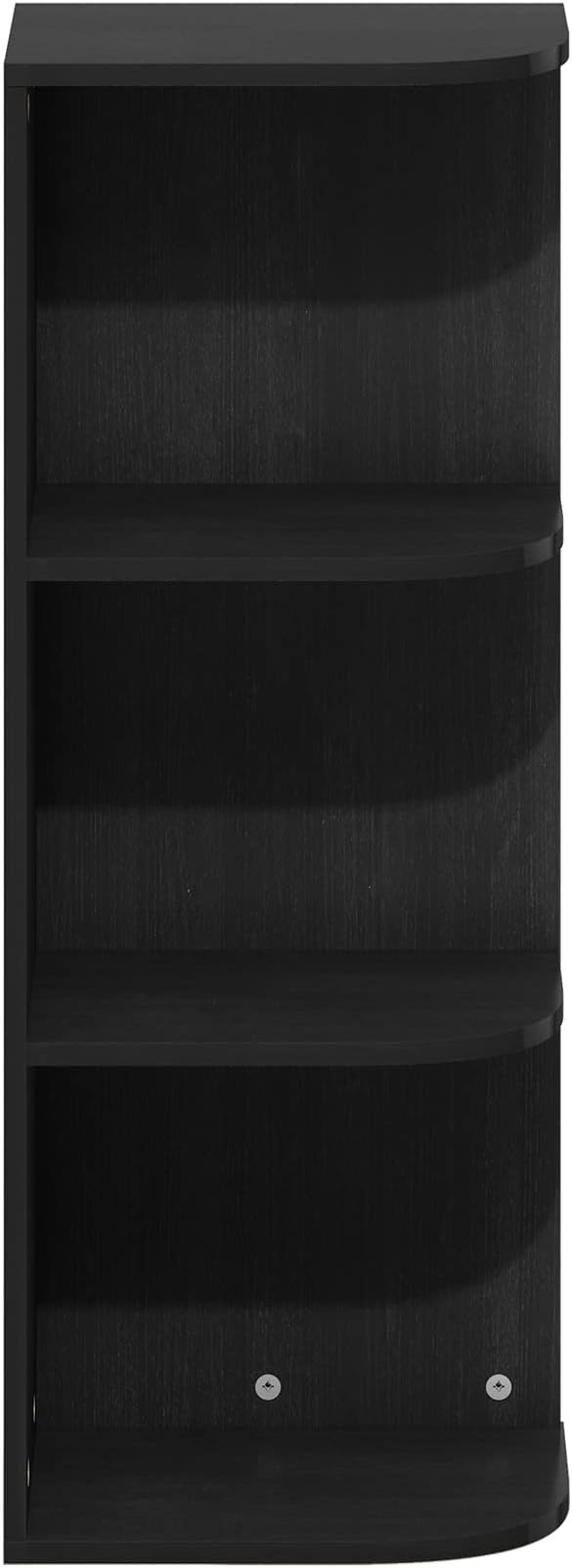 Furinno PASIR Book Shelf, 3-Tier Corner Bookshelf with Open Shelf, Standing Bookcase, 9.3 x 12 x 31.5 for Organization and Storage, for Living Room, Bedroom, Home Office, Blackwood - Image 6