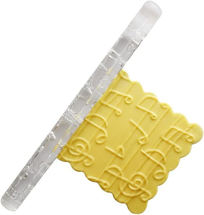 Rengue Acrylic Rolling Pin with 28 Patterns, Compliant Material, Comfortable Grip, 16 X 1 Cm, Lightweight for Dough and Pastry Acrylic Rolling Pin with 28 Patterns, Nan Kitchen (#2)
