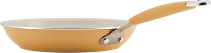 Rachael Ray Cucina Ceramic Cookware Set - 13 Pieces - Ceramic Pots and Pans Set w/Nonstick Frying Pans, Saute Pan, Saucepans, Stockpot, Lids, Pan Protectors & Cooking Utensils - Turmeric - Image 10
