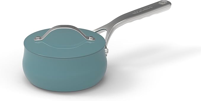 Cuisinart Culinary Collection Nonstick 1 Qt. Saucepan + Cover, Teal - Image 2