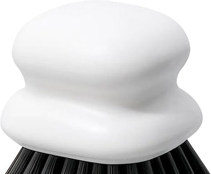 Dish Brush with Handle, Kitchen Scrub Brushes for Cleaning, Dish Scrubber with Nylon bristles for Sink, Pots, Pans(2Pack Black +2Pack White) - Image 5