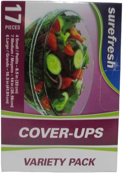 Reusable Stretch to Fit Food Covers, Variety Pack Cover-ups for Bowls Plates Cans Cups (2 pack)