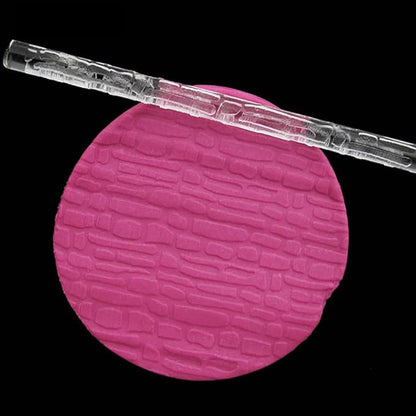Rengue Acrylic Rolling Pin with 28 Patterns, Compliant Material, Comfortable Grip, 16 X 1 Cm, Lightweight for Dough and Pastry Acrylic Rolling Pin with 28 Patterns, Nan Kitchen (#24)