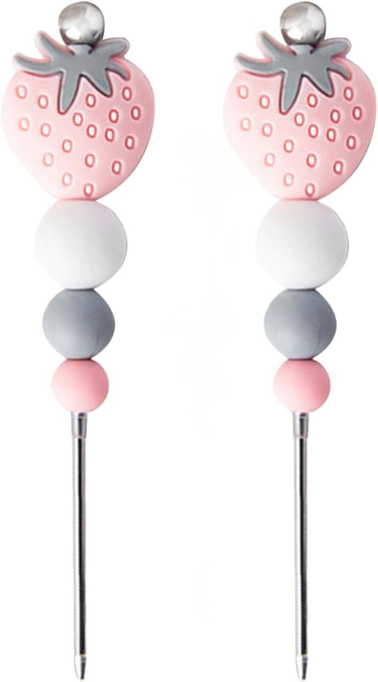 2 PCS Stainless Steel Cookie Scribe Tool with Silicone Handle Strawberry Beaded Tip for Sugar Cookie Fondant Cake Decorating Baking Supplies Cookie Decorating Tools