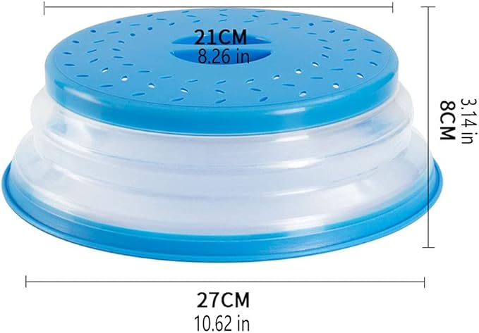 Collapsible Microwave Splatter Cover, 10.5 Inch, Microwave Plate Cover With Steam Vent (beige) - Image 2