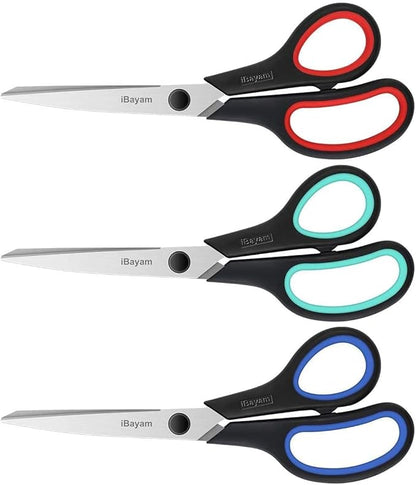 School Office Scissors Bulk, Set of 24-Pack, 8" All Purpose Sharp Scissors with Comfort-Grip Handles for High/Middle School Student Teacher, Office Home Sewing Fabric Supplies, for Right Left Handed - Image 8