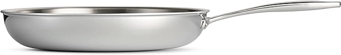 Tramontina Signature Tri-Ply Clad Stainless Steel 12-Inch Large Frying Pan, Induction-Ready Skillet, Dishwasher-Safe, NSF-Certified, Made in Brazil - Image 2