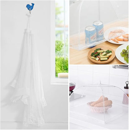 Food Covers, SPANLA 4 Pack Large and Tall Mesh Food Covers for Outside, 17"x17" Pop-Up Food Tent Umbrella for Outdoors, Screen Food Net, Parties Picnics, BBQs, Reusable and Collapsible - Image 6