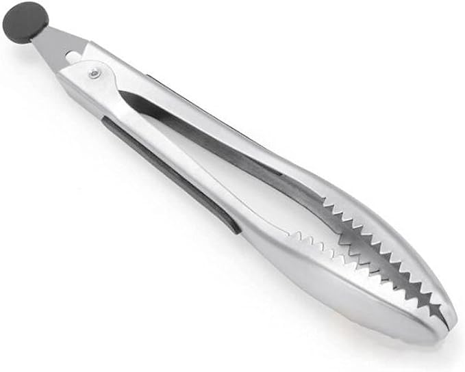 Stainless Steel Kitchen Tongs 2-Piece Set, 8.8-Inch Food Tongs, High Temperature Resistant, with Non-Slip Teeth And Non-Slip Strips, Suitable for Cooking And Grilling (Grip And Stir Food Ice Cubes) - Image 6