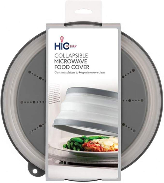 HIC Kitchen Collapsible Microwave Food Cover, BPA Free, Contains Splatter and Mess - Image 6