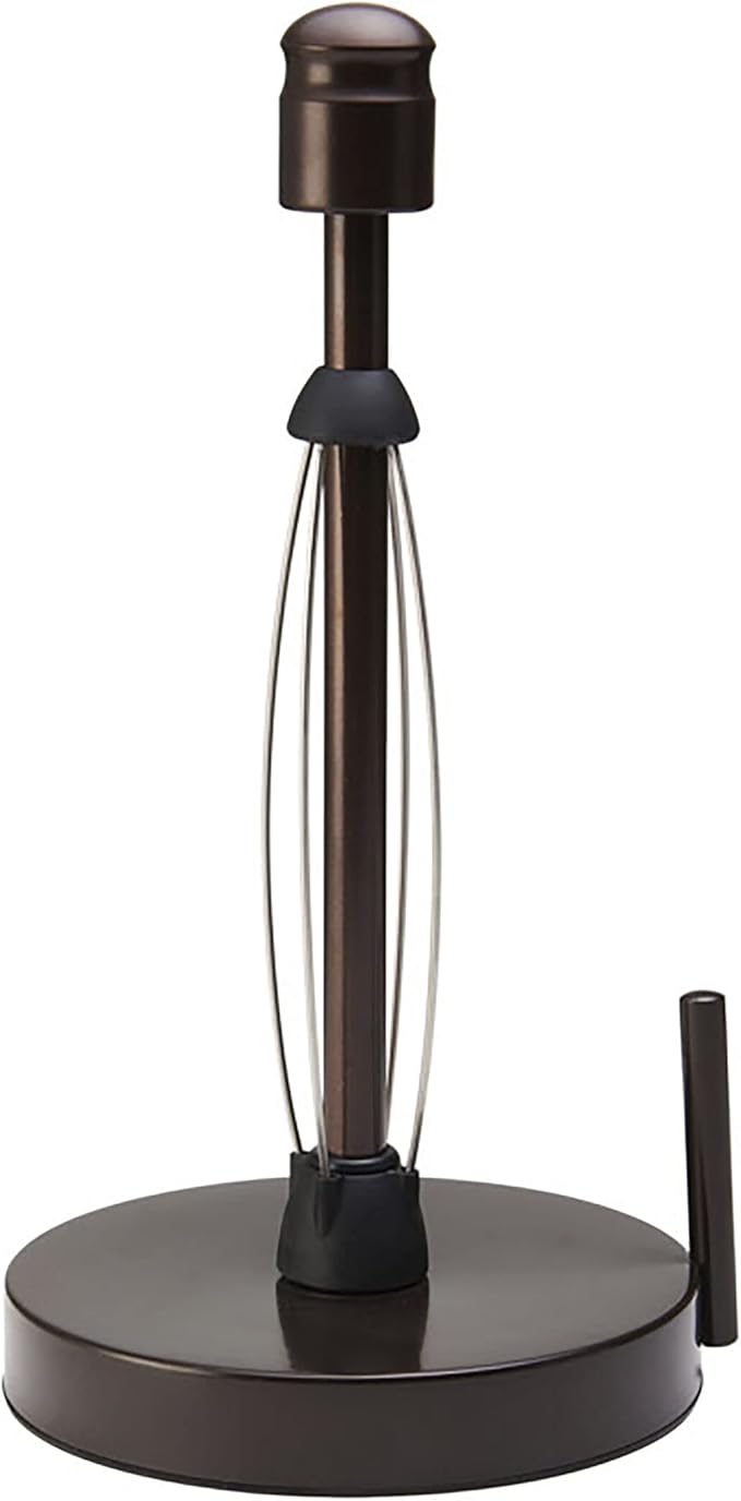 Kamenstein Perfect Tear Paper Towel Holder, 13-Inch, Bronze & 4554ASB Perfect Tear Patented Wall Mount Paper Towel Holder with Rounded Finial, 14-Inch, Silver - Image 2