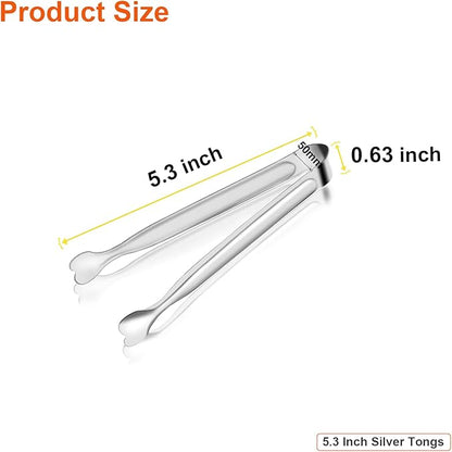 Serving Tongs, Anytrp 12-Packs Stainless Steel Sugar Tong, 5.3inch Small Tongs for Serving Food, Appetizers, Buffets, Coffee Bar, Kitchen, Tea Party, Desserts Party and Ice Bucket - Image 6