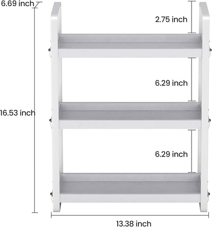 HNRLOY Bathroom Counter Organizer,Bathroom Countertop Organizer,Counter Shelf,Countertop Storage,Organization and Storage,Makeup Shelf,Sink Caddy(Grey 3 Tier) - Image 3