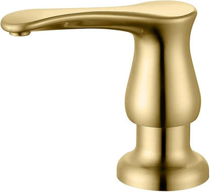 GAGALIFE Kitchen Sink Soap Dispenser Gold, Built in Soap Dispenser with 17 OZ Bottle, Refill from The Top, Liquid Dispenser for Kitchen Sink by GAGALIFE