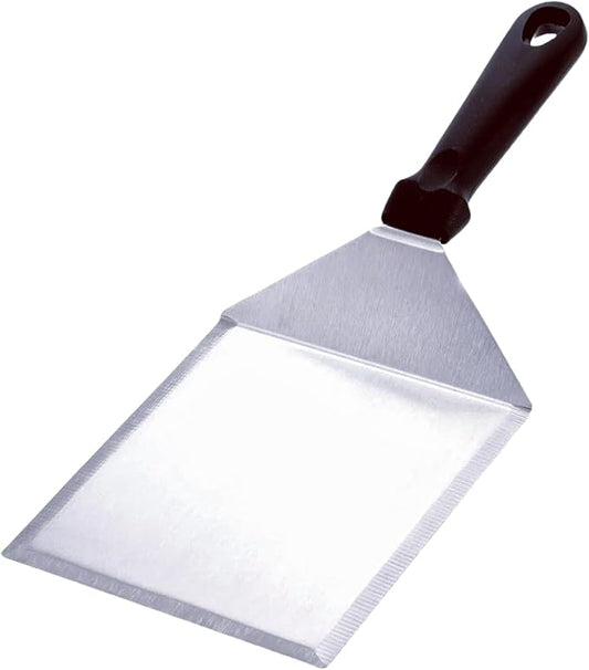 Extra Wide Spatula, Large Metal Spatula Heavy Duty Stainless Steel Spatulas Turner Flipper with Beveled Edges for Skillets, Grills, Pancake Flipper, Smash Burgers, 6 x 5-Inches Blade