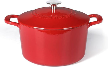Martha Stewart Gatwick 4 Quart Enamel Cast Iron Dutch Oven - Red by MarthaStewart