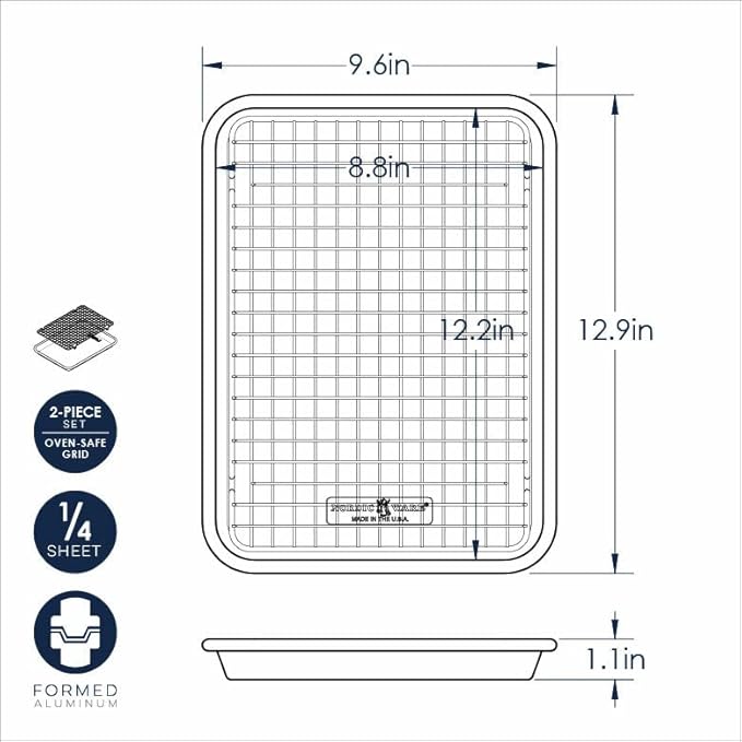 Nordic Ware Naturals® Quarter Sheet with Oven-Safe Nonstick Grid - Image 5