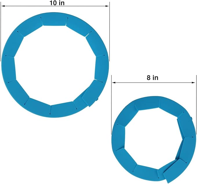 SUUCARER Adjustable Pie Crust Shield Silicone Pie Protector, Pie Ring Crust Bake Protector Pie Cover，Pie Accessories Kitchen Gadget for Baking Pizza Pie Tools, Fits 8 to 10.5 Inch Pie Pans, 2 PCS - Image 5