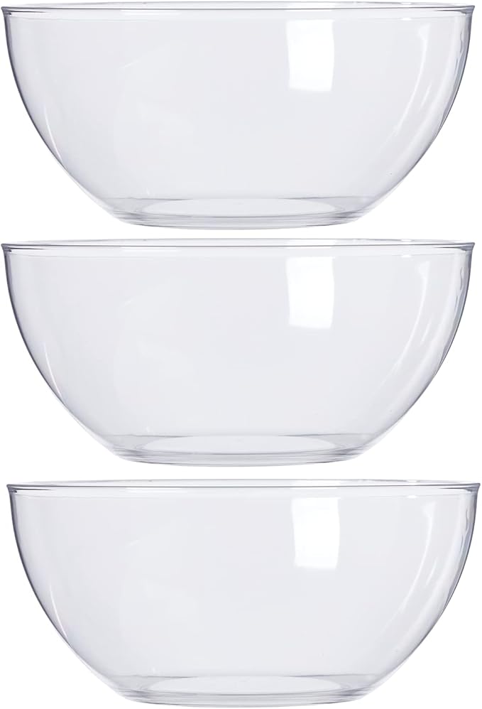 US Acrylic Vista Clear Plastic Salad and Serving 10-inch Bowls | set of 3 | Reusable, BPA-free, Made in the USA | 135 oz. capacity - Image 6