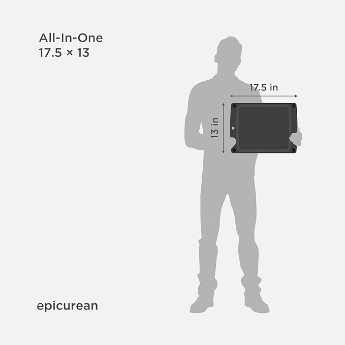 Epicurean All-In-One Cutting Board with Non-Slip Feet, 17.5" x 13", Slate/Black - Image 3