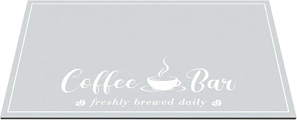 CooRug Absorbent Coffee Mat, Fashion Dish Drying Mat for Kitchen Counter Coffee Bar Accessories Espresso Machine Dish Rack 16" x 24" Light Grey - Image 9