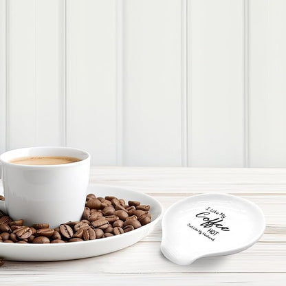 Funny Coffee Spoon Holder-Coffee Spoon Rest-Cafe Bar Station Accessories-I Like My Coffee Hot Just Like My Husband Sign