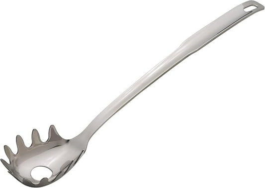 HIC Kitchen Spaghetti Ladle and Pasta Server with Long Handle, 18/8 Stainless Steel, 13-Inch