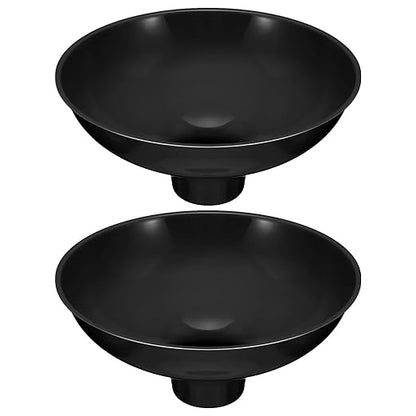 Vesici 2 Pack Extra Large Wide Mouth Funnel Black 2.5" x 10" Multi Purpose Filling Funnel Plastic Reusable for Water Softener Resin Tanks Carbon Media Jar Filling Use