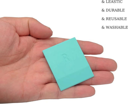 6 Pieces Screen Printing Squeegee Mini Squeegees Set, Self Adhesive Screen Stencil Squeegee, Chalk Paste Squeegees and Rubber Stick, Screen Stencils Tools for Chalk Paste or Ink