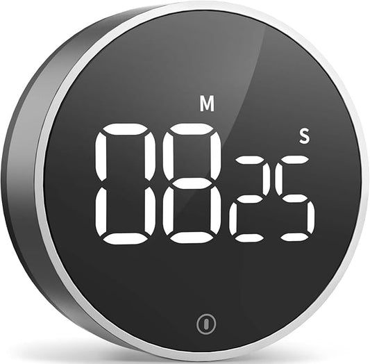 VOCOO Digital Kitchen Timer - Magnetic Countdown Countup Timer with Large LED Display Volume Adjustable, Easy for Cooking and for Seniors and Kids to Use (Space Grey) by Home