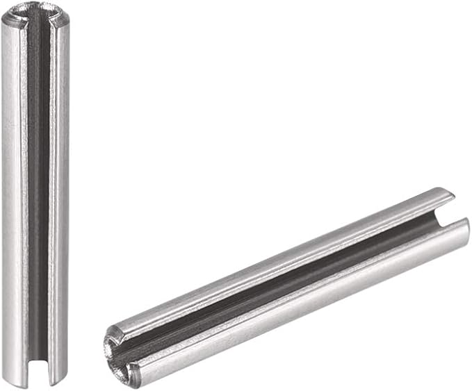 uxcell Slotted Spring Pin - M2 x 12mm 304 Stainless Steel Split Spring Roll Dowel Pins Plain Finish 20Pcs