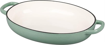 EDGING CASTING Enameled Oval Cast Iron Dutch Oven Pot with Lid, Bread Dutch Oven for Sourdough Bread Baking, Dutch Oven Bread, Bread Oven, 6QT, Sage Green - Image 6