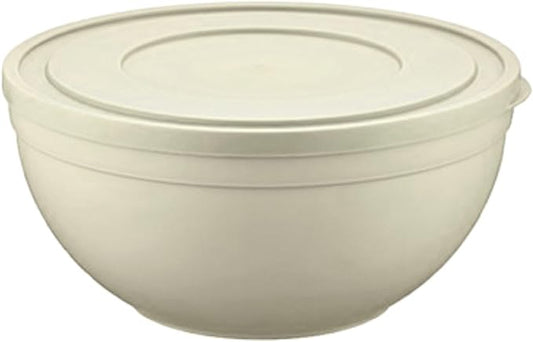 Tribello Large Mixing Bowl with Lid, Plastic, Round, (8 quarts)
