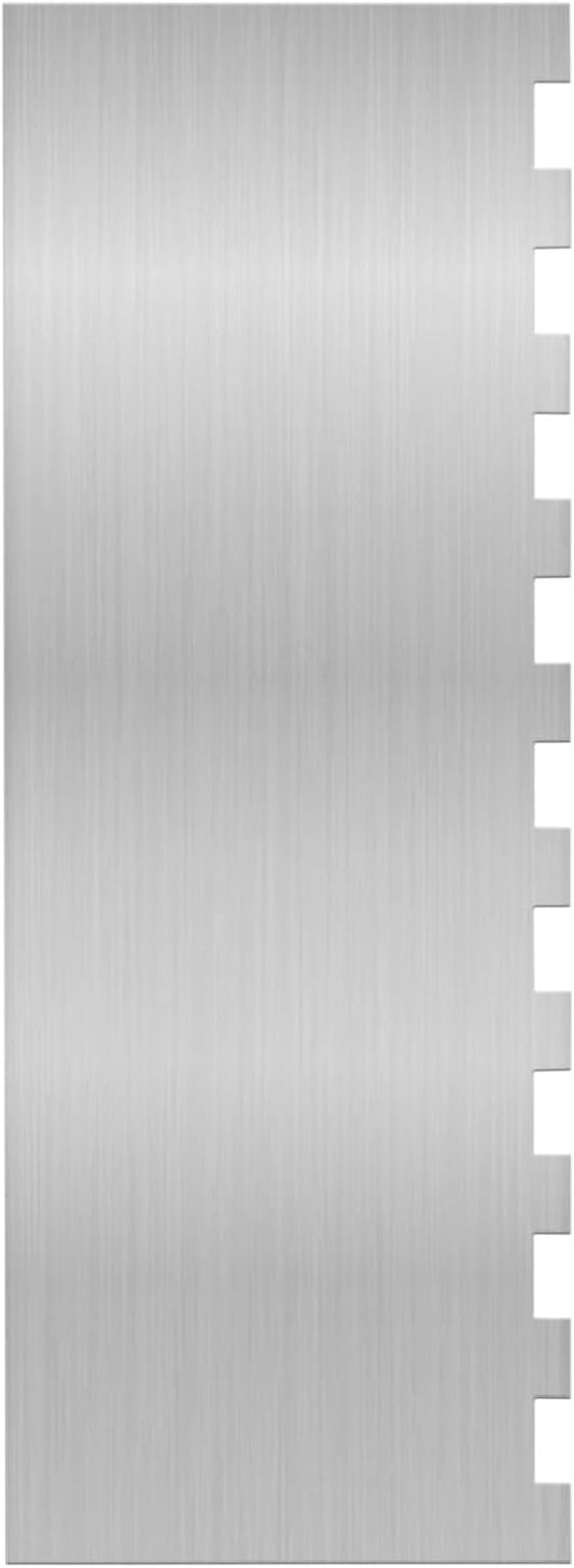 8.7 Inche Stainless Steel Cake Scraper，Double Sided Patterned Edge Stripe Edge Smoother Scraper Cake Decorating，Cake Decorating Comb Cake Scraper (1, 1-1) by starfa+lab