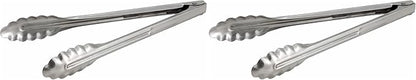 Winco Stainless Steel, Coiled Spring Utility Tong Heavyweight, Medium, 12-Inch (Pack of 2) by Winco