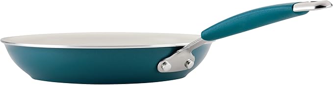 Rachael Ray Cucina Ceramic Cookware Set - 13 Pieces - Ceramic Pots and Pans Set w/Nonstick Frying Pans, Saute Pan, Saucepans, Stockpot, Lids, Pan Protectors & Cooking Utensils - Marine Blue - Image 12