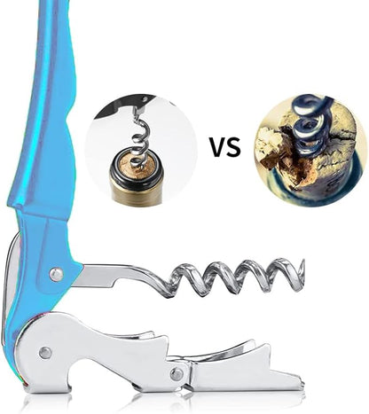 Professional Waiter Corkscrew Wine Openers Set(2PCS), Heavy Duty Stainless Steel Hinges Wine Key for Restaurant Waiters, Sommelier, Bartenders - Image 3