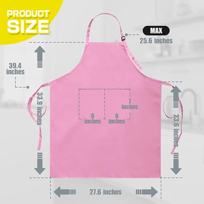 ROTANET Extra Large Apron for Men Adjustable Bib Aprons with 2 Pockets Cooking Kitchen Women Chef Water & Oil Resistant - Image 2