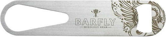 Barfly Bar Speed Opener, 7-Inch, Stainless, Black